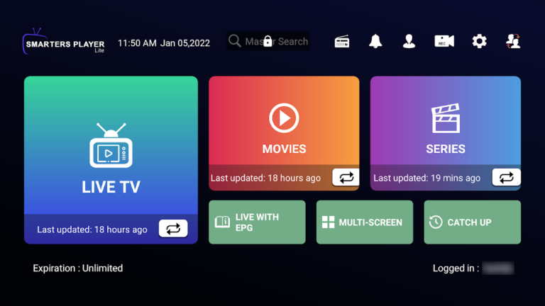 IPTV SMARTERS Login